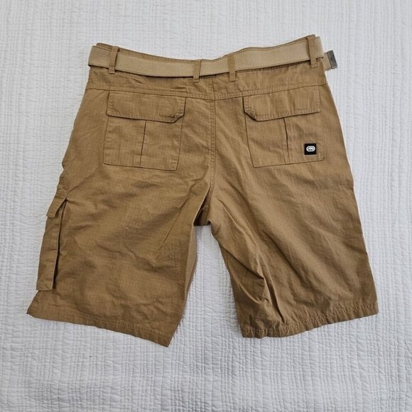 Ecko Unltd Cargo Utility Tactical Shorts Men's 36 Tan Belted 12" Inseam NEW NWT - Picture 2 of 16